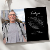 Einfache Cross Foto Beerdigung Dankeschön Karte