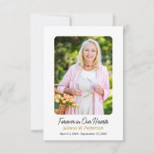 Einfache Cross Foto Beerdigung Dankeschön Karte (Vorderseite)