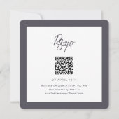 Einfache Cross Script QR Code UAwg-Taufe Einladung (Rückseite)