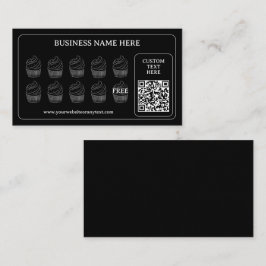 Einfache Cupcake QR Code Bäckerei Geschenk Kaffee  Treuekarte
