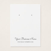 Einfache Curry Script Custom Earring Display Card (Vorderseite)