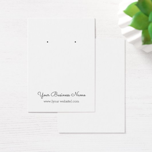 Einfache Curry Script Custom Earring Display Card (Schreibtisch)