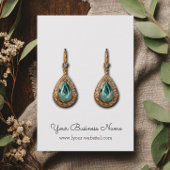 Einfache Curry Script Custom Earring Display Card