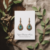 Einfache Curry Script Custom Earring Display Card