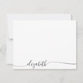 Einfache Curry Script-Personalisierter Name Mitteilungskarte (Vorderseite)