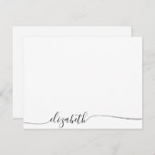 Einfache Curry Script-Personalisierter Name Mitteilungskarte (Vorne/Hinten)