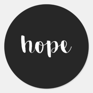 Einfache Cursive Hope Runder Aufkleber