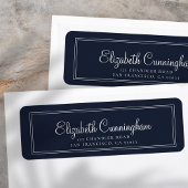 Einfache Cursive Script-Rücksendeadresse