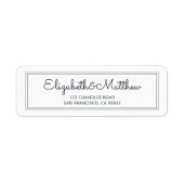 Einfache Cursive Script-Rücksendeadresse (Vorne)