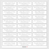 Einfache Cursive Script Wedding Guest Address Aufkleber (Blatt)