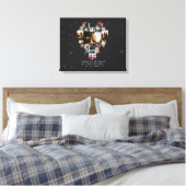 Einfache Custom 18 Foto Herz geformt für sie Leinwanddruck (Insitu (Schlafzimmer))