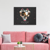 Einfache Custom 18 Foto Herz geformt für sie Leinwanddruck (Insitu (Wohnzimmer))