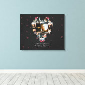 Einfache Custom 18 Foto Herz geformt für sie Leinwanddruck (Insitu (Holzboden))