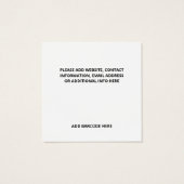 EINFACHE CUSTOM-BESCHÄFTIGUNGSNUMMER FOTO VISITENK (Rückseite)