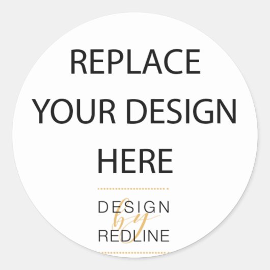 Einfache CUSTOM drucken Sie Ihren Aufkleber. Runder Aufkleber (Vorderseite)