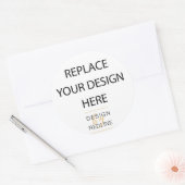 Einfache CUSTOM drucken Sie Ihren Aufkleber. Runder Aufkleber (Umschlag)