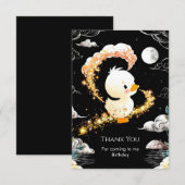 Einfache Custom Duck Birthday Dankeskarte (Vorne/Hinten)