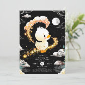 Einfache Custom Duck Birthday Einladung (Stehend Vorderseite)