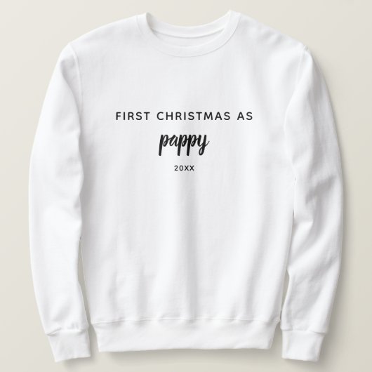 Einfache Custom First Christmas Opa Trendy Sweatshirt (Design vorne)