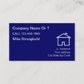 Einfache Dach-Visitenkarten Visitenkarte (Rückseite)