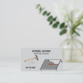 Einfache Dachgeschosskarte Visitenkarte (Stehend Vorderseite)