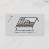 Einfache Dachgeschosskarte Visitenkarte (Rückseite)