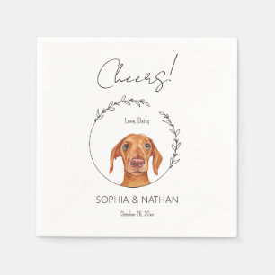 Einfache Dackel Dog Wedding Cocktail Napkins Serviette