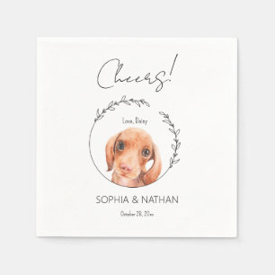 Einfache Dackel Dog Wedding Cocktail Napkins Serviette