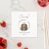 Einfache Dackel Dog Wedding Cocktail Napkins Serviette (Beispiel)