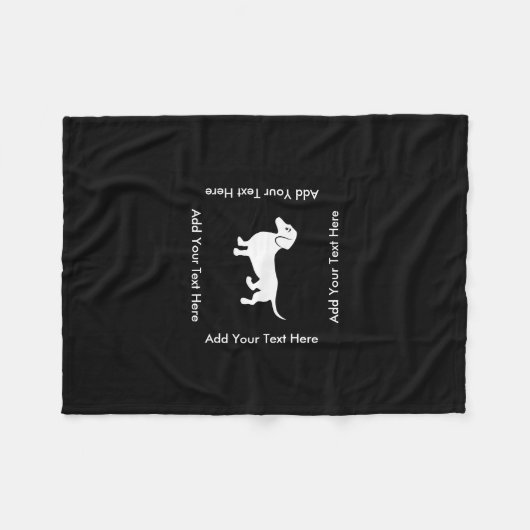 Einfache Dackel kundengerecht Fleecedecke (Vorderseite (Horizontal))