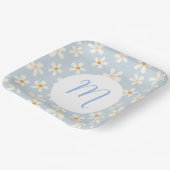 Einfache Daisy-Blume Blau und Weiß, kundenspezifis Pappteller (Gewinkelt)