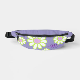 Einfache Daisy-Monogramm-Lila Bauchtasche