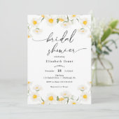 Einfache Daisy Wreath Bridal Dusche Einladung (Stehend Vorderseite)