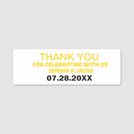 EINFACHE DANK NAMENSSCHILD (Vorderseite)