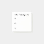 Einfache Dankbarkeit für Weiß und Schwarz Post-it Klebezettel (Vorderseite)