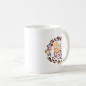 Einfache Dankbarkeit Schöner glücklicher Erntedank Kaffeetasse (VorderseiteRechts)