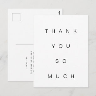 Einfache Danke sehr Flach Postkarte