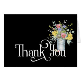 Einfache Dankeschön Design mit Bouquet in einem Ei