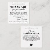 Einfache Dankeschön Herzkranzunterricht Mitteilungskarte (Vorne/Hinten)