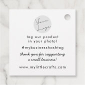 Einfache Dankeschön Herzlich Willkommen im kleinen Geschenkanhänger (Rückseite)