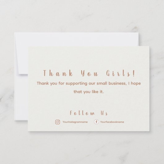 Einfache Dankeschön-Karte für Ihr Unternehmen Dankeskarte (Rückseite)
