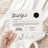 Einfache Dankeschön-Karte für Online-Shop Dankeskarte