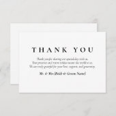 Einfache Dankeschön-Karte Minimalistisch Dankeskarte (Vorne/Hinten)