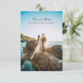 Einfache Dankeschön-Karte mit Foto-Vollblut Dankeskarte (Stehend Vorderseite)