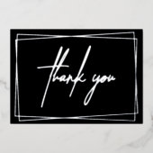 Einfache Dankeschön mit Frame Foil Einladung (Vorderseite)
