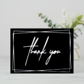 Einfache Dankeschön mit Frame Foil Einladung (Stehend vorne)