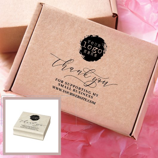 Einfache Dankeschön-Script-Branding-Logo Gummistempel