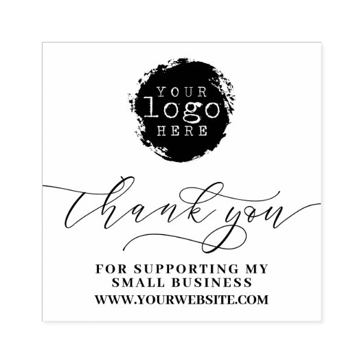 Einfache Dankeschön-Script-Branding-Logo Gummistempel (Prägung)
