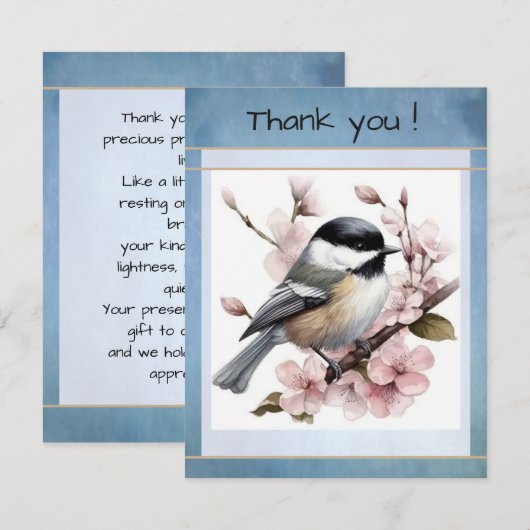 Einfache Dankeskarte (Vorne/Hinten)