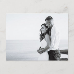 Einfache Dankeskarte für die Hochzeit   Vollbildfo Postkarte